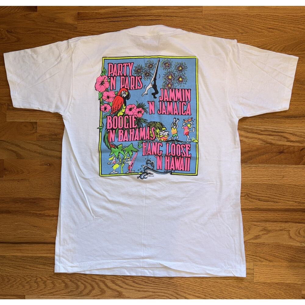 Vintage 1990s Single Stitch Hang Loose T Shirt Hawaii Surf Men's XL Made In USA